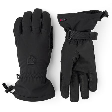 Women's Hestra Powder CZone Gloves 2024 in Black size 6 | Leather/Polyester