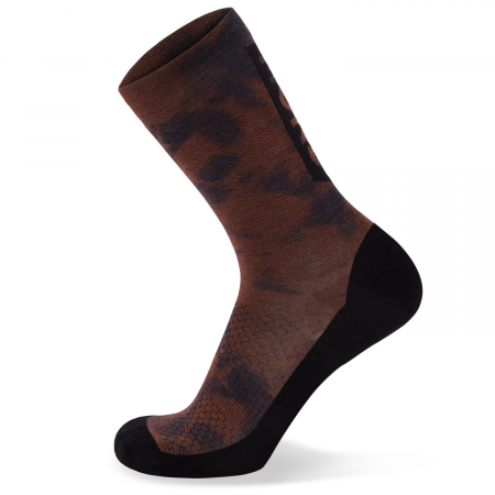 MONS ROYALE Atlas Crew Print Socks Unisex 2023 in Green size Large | Nylon/Wool/Elastane