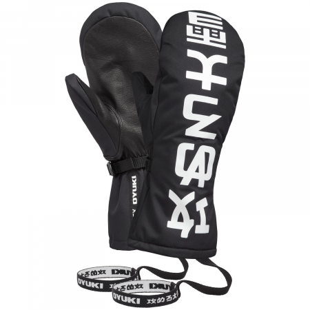Oyuki Logo GORE-TEX Mittens 2025 in Black size X-Small | Leather/Polyester