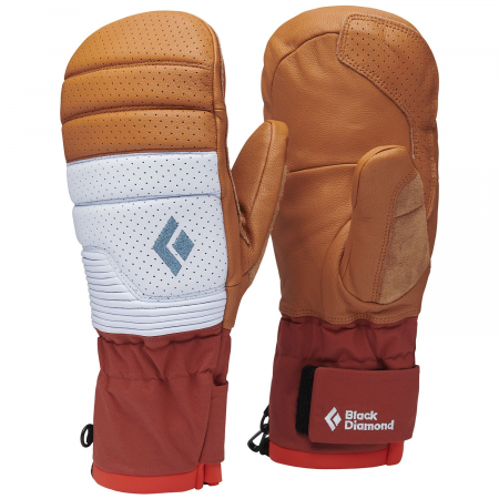 Women's Black Diamond Progression Mittens 2024 in Brown size X-Small | Leather/Neoprene