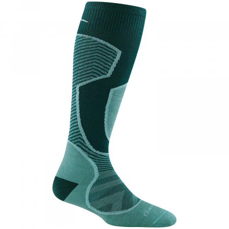 Women's Darn Tough Outer Limits Lightweight OTC Socks 2025 in Green size Medium | Nylon/Spandex/Wool
