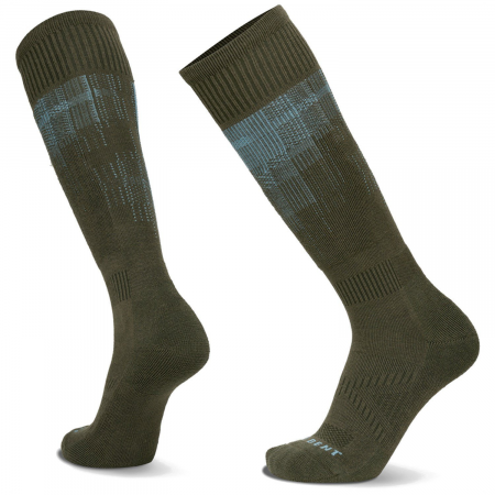 Le Bent Pixel Light Socks 2025 in Blue size X-Large | Wool/Bamboo