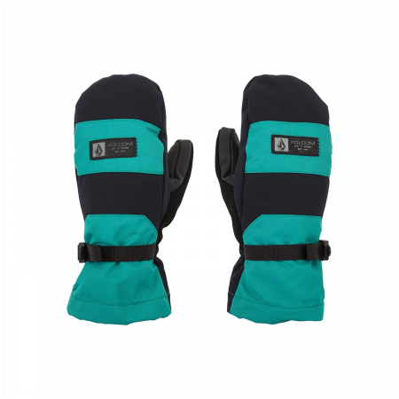 Women's Volcom V. Snow Over Mittens 2024 in Green size Small | Suede