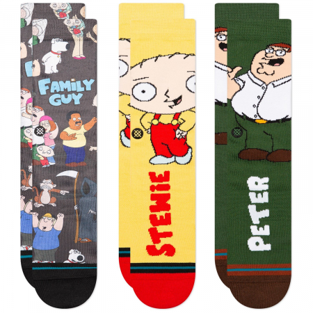 Stance Family Values 3-Pack Socks 2023 in Blue size Medium | Cotton/Polyester