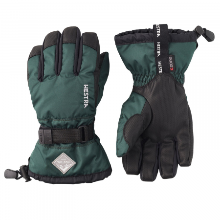 Kid's Hestra Gauntlet CZone Jr. Gloves 2024 in Green size 5 | Polyester/Micron
