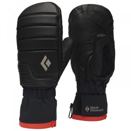 Black Diamond Progression Mittens 2026 in Khaki size Large | Leather/Neoprene