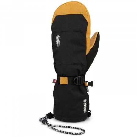 Crab Grab Cinch Mittens 2025 in Yellow size Medium | Polyester