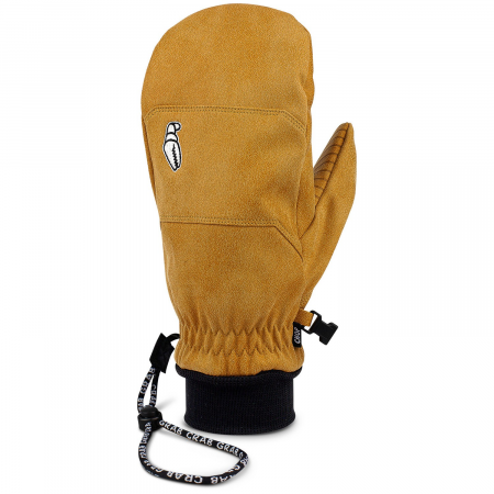 Crab Grab Chop Mittens 2025 in Brown size Large | Leather/Polyester