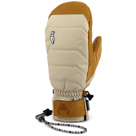 Crab Grab Snuggler Mittens 2025 in Khaki size Medium | Polyester