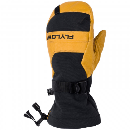 Kid's Flylow Mighty Super D Mittens 2026 in Yellow size X-Small | Leather/Polyester