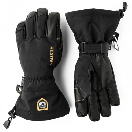 Hestra Army Leather GORE-TEX Gloves 2025 in Black size 10 | Nylon/Leather/Polyester