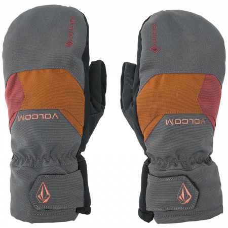 Volcom Stay Dry GORE-TEX Mittens 2025 in Black size Medium | Suede