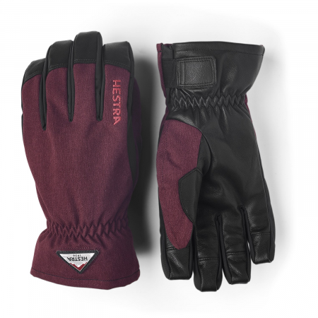 Hestra Powder Short Gloves 2024 in Red size 9 | Leather/Polyester