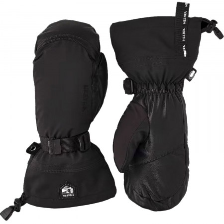 Hestra Army Leather Extreme Mittens 2025 in Black size 6 | Spandex/Leather/Polyester