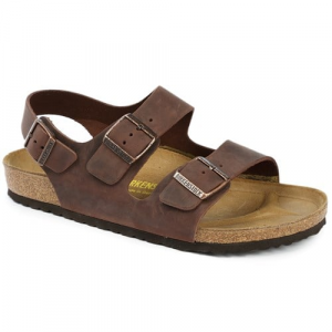 Birkenstock Milano Oiled Leather Soft Footbed Sandals