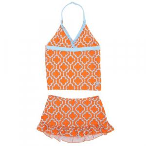 Cabana Life Summer Sky Swimsuit + Terry Cover Up Set (Ages 4 7) Little Girls'