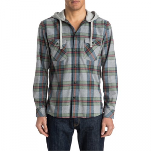 Quiksilver Rockyfirst Long Sleeve Button Down Hooded Flannel