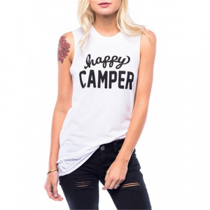 SubUrban Riot Happy Camper Muscle Tank Top Womens