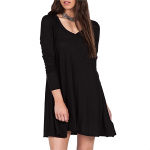 Volcom Lived In Long Sleeve Dress Womens