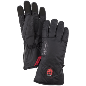 Women's Hestra Heated Glove Liners 2025 in Black size 7 | Polyester