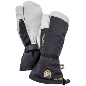Hestra Army Leather Gore-Tex 3-Finger Mittens 2024 in Grey size 11 | Leather/Polyester