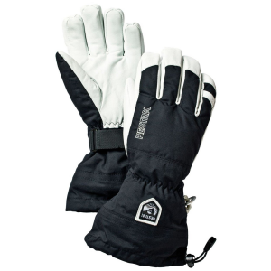 Hestra Army Leather Heli Ski 5-Finger Gloves 2025 in Gray size 12 | Leather/Polyester