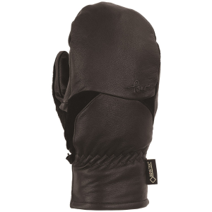 Women's POW Stealth GORE-TEX Mittens 2024 in Black size Medium | Leather/Polyester