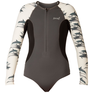 Women's XCEL Water Inspired Axis 1.5/1 Long Sleeve Front Zip Springsuit 2022 in Gray size 12 | Spandex/Neoprene
