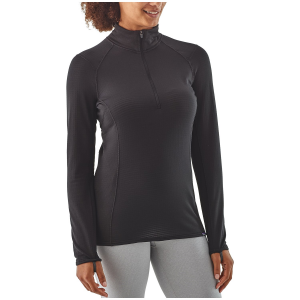 Image of Women's Patagonia Capilene Thermal Weight Zip-Neck Top 2024 in Blue size Small | Spandex/Polyester