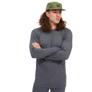 Image of evo Ridgetop Wool Midweight Crew Top 2023 Blue in Navy size 2X-Large | Wool/Micron