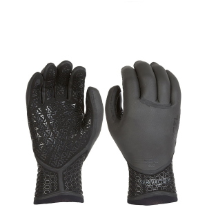 XCEL 3mm Drylock Texture Skin 5-Finger Wetsuit Gloves in Black size X-Small | Rubber