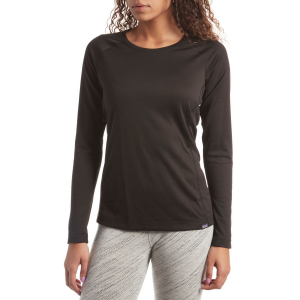 Image of Women's Patagonia Capilene(R) Midweight Crew 2024 in Black size Medium | Polyester