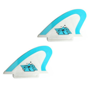 Catch Surf Hi-Performance Safety-Edge Twin Fin Set 2024 in Blue size 3.5 | Rubber