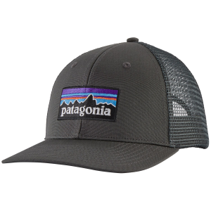 Image of Patagonia P-6 Logo Trucker Hat 2024 in Grey | Cotton/Polyester