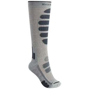 Image of Women's Burton Performance+ Lightweight Compression Socks 2025 in Black size Medium/Large | Nylon/Acrylic/Wool