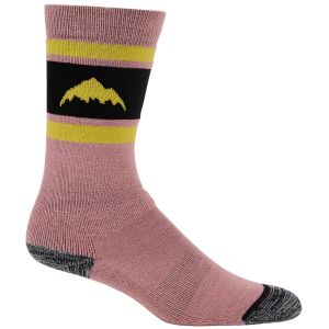 Kid's Burton Weekend Midweight Socks 2-Pack 2024 in Pink size X-Small/Small | Nylon/Acrylic/Elastane