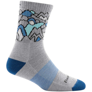 Image of Women's Darn Tough Coolmax(R) Zuni Micro Crew Cushion Socks 2023 in Gray size Medium | Nylon/Spandex/Lycra