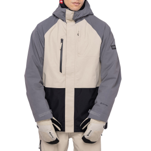 686 GORE-TEX Core Shell Jacket Men's 2024 White in Black size Small | Nylon/Polyester