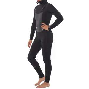 Women's Sisstrevolution 5/4 7 Seas Hooded Chest Zip Wetsuit in Black size 2 | Neoprene