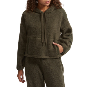 Women's Holden Oversized Shearling Hoodie in Green size Large