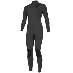 Image of Women's O'Neill 4/3 Ninja Chest Zip Wetsuit 2024 in Black size 8T | Neoprene