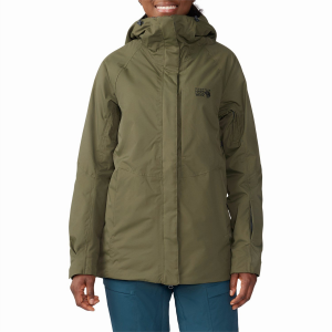 Image of Women's Mountain Hardwear Firefall/2 Insulated Jacket 2024 in Gray size X-Large | Nylon