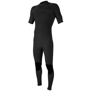 Image of O'Neill 2mm Hyperfreak Chest Zip Short Sleeve Wetsuit 2024 in Black size Small | Rubber/Neoprene