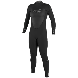 Image of Women's O'Neill 4/3 Epic Back Zip Wetsuit 2024 in Black size 6 | Neoprene