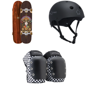 Image of Arbor Cucharon Solstace B4BC Cruiser Skateboard Complete 2023 - 32.375 Package (32.375 in) + S Adult Helmets in Black size 32.375/S