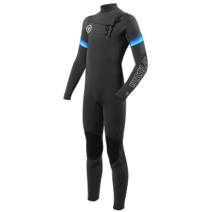 Kid's Vissla 4/3 7 Seas Raditude Chest Zip Wetsuit Boys' 2022 in Black size 12 | Neoprene