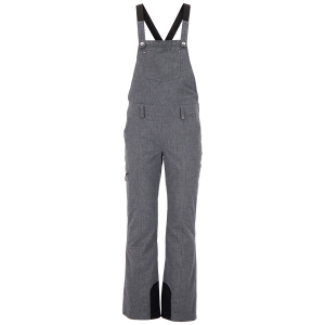 Women's Obermeyer Malta Bib Overalls 022 Gray in Charcoal | Polyester