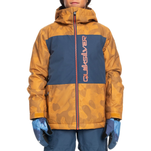 Kid's Quiksilver Side Hit Jacket Boys' 2023 Yellow in Brown size X-Large | Polyester