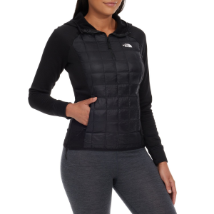 Women's The North Face ThermoBall(TM) Hybrid Eco 2.0 Jacket 2023 in Black size X-Small | Nylon/Elastane/Polyester