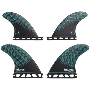 Image of Futures Rasta Quad Fin Set 2026 in Black
